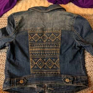 Aztec Designed Jean Jacket